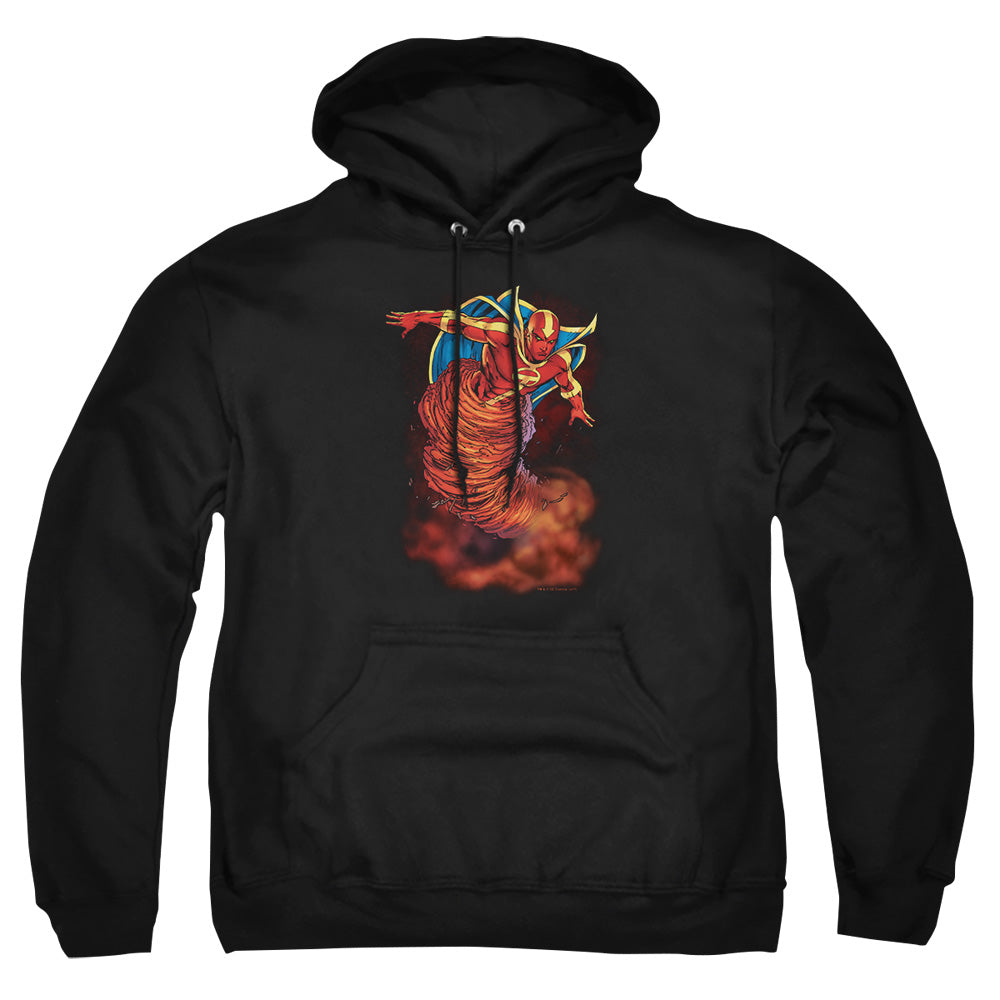 Justice League Of America Tornado Cloud Mens Hoodie Black Officially Licensed