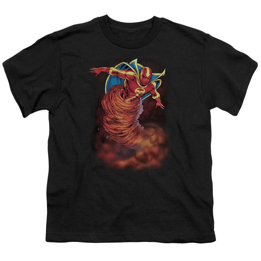 Justice League Tornado Cloud Kids Youth T Shirt Black Officially Licensed