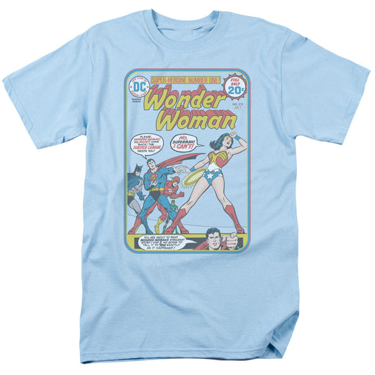 Justice League Wonder Woman #212 Cover Mens T Shirt Light Blue Officially Licensed