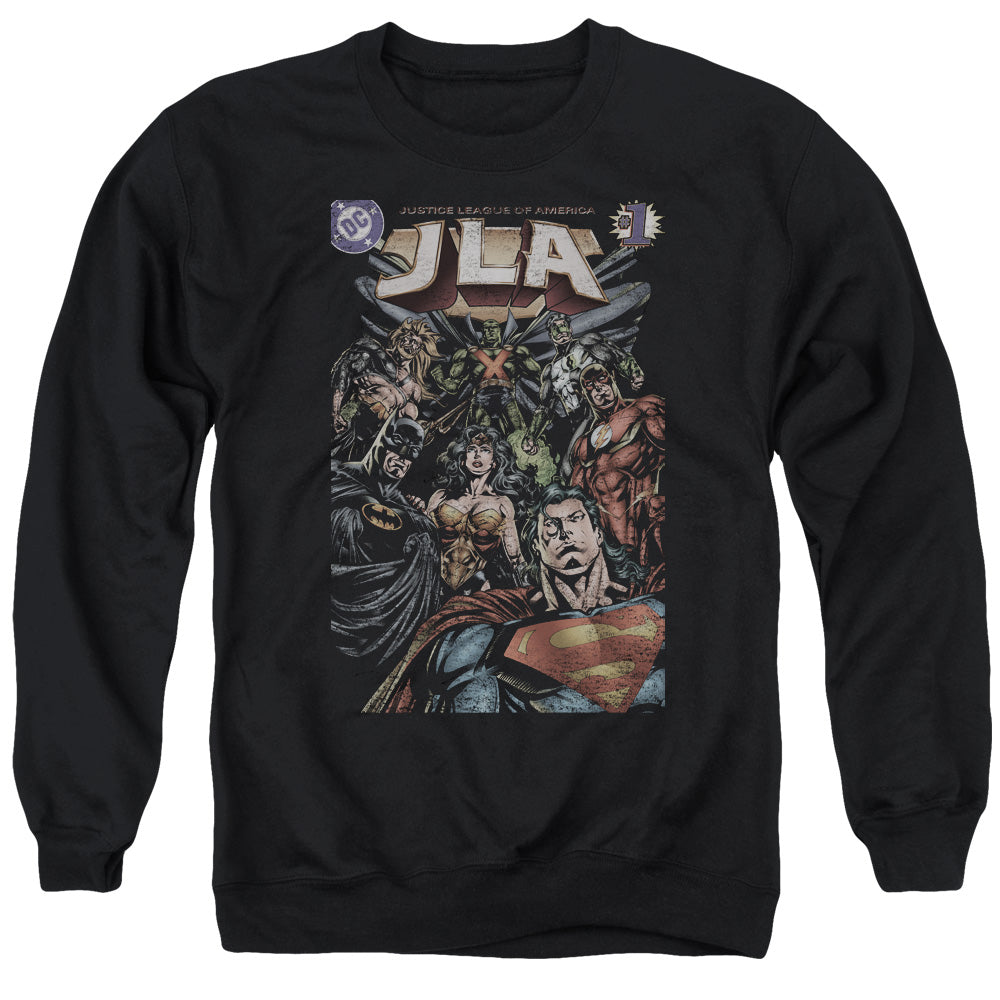 Justice League Of America #1 Cover Mens Crewneck Sweatshirt Black Officially Licensed