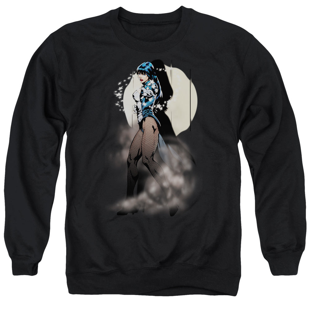Justice League Zatanna Illusion Mens Crewneck Sweatshirt Black Officially Licensed