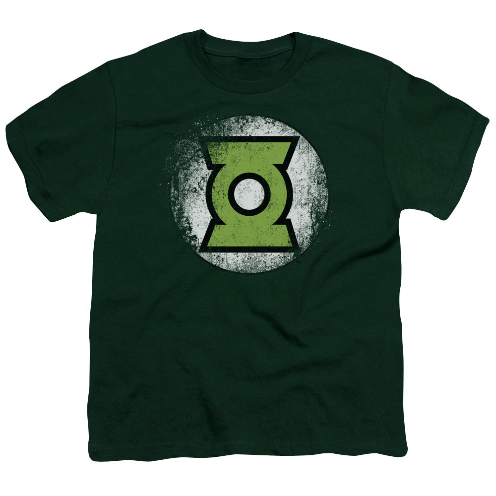 Justice League Destroyed Gl Logo Kids Youth T Shirt Hunter Green Officially Licensed