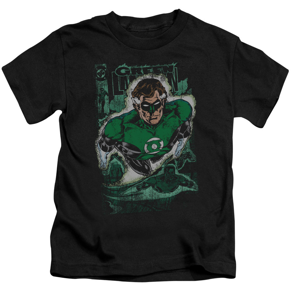 Justice League Green Lantern #1 Distress Juvenile Kids Youth T Shirt Black Officially Licensed