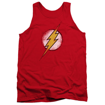 Justice League Destroyed Flash Logo Mens Tank Top Shirt Red Officially Licensed