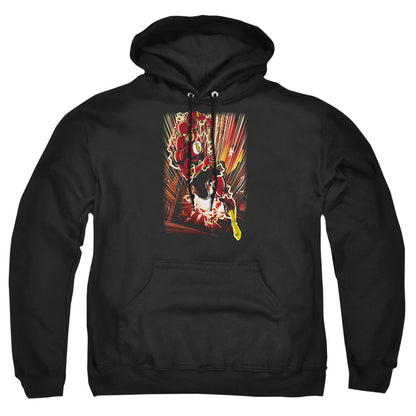 Justice League Of America Street Speed Mens Hoodie Black Officially Licensed