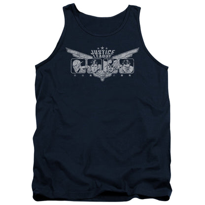 Justice League Justice Wings Mens Tank Top Shirt Navy Officially Licensed