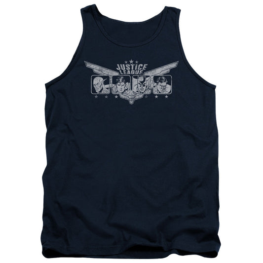 Justice League Justice Wings Mens Tank Top Shirt Navy Officially Licensed