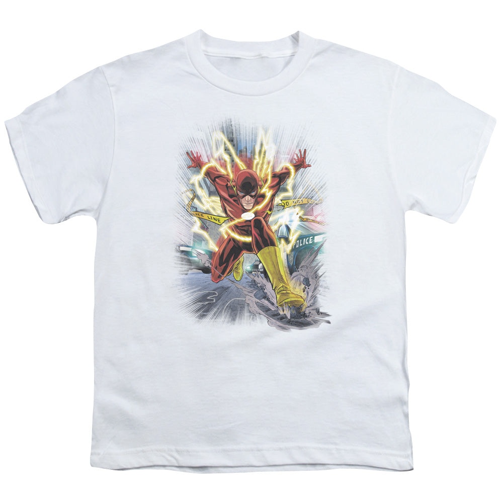 Justice League Brightest Day Flash Kids Youth T Shirt White Officially Licensed