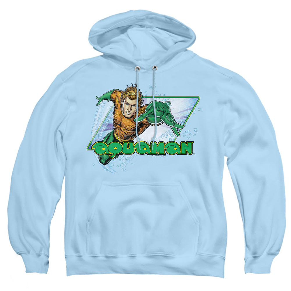 Justice League Of America Aquaman Mens Hoodie Light Blue Officially Licensed