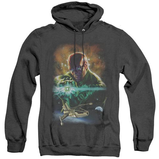 Jla(Gl) Abin Sur Mens Heather Hoodie Black Officially Licensed