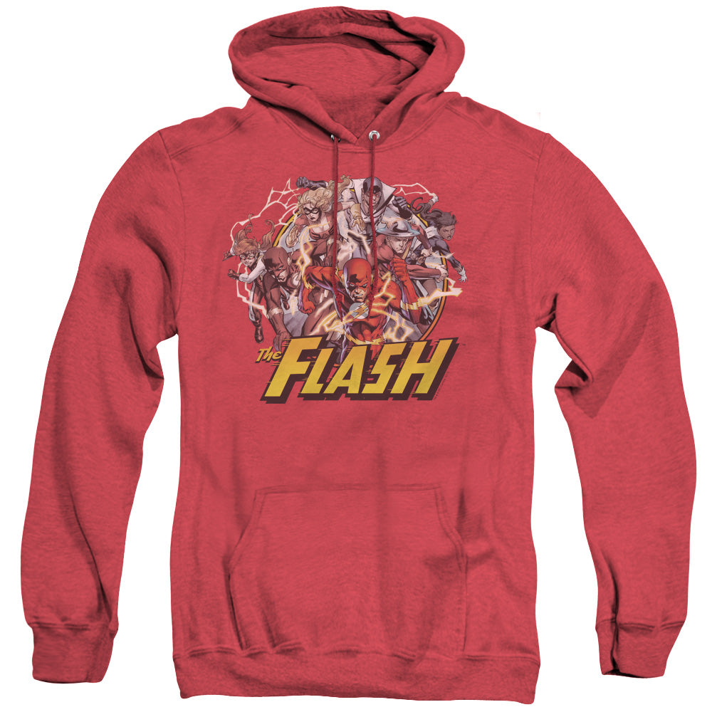 Justice League Flash Family Heather Mens Hoodie Red Officially Licensed