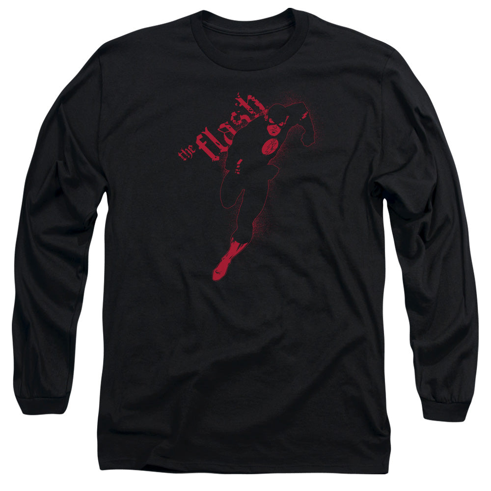 Justice League Flash Darkness Mens Long Sleeve Shirt Black Officially Licensed