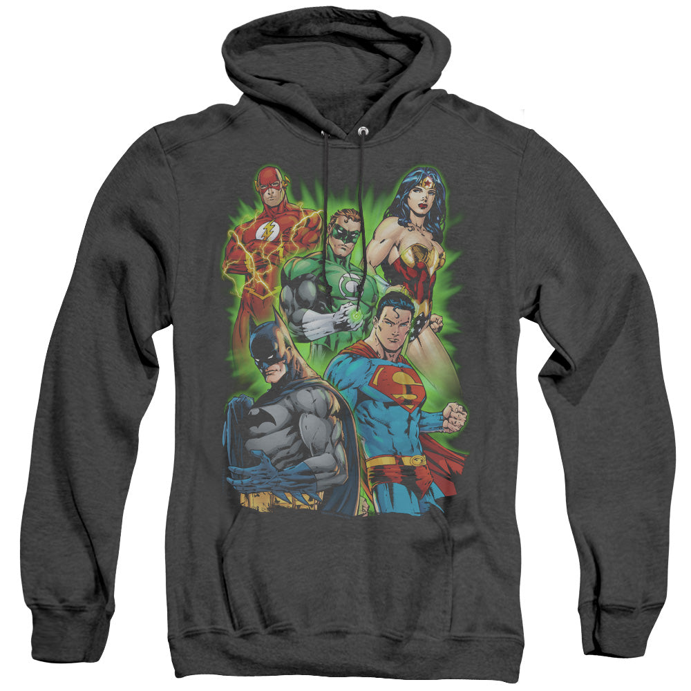 Justice League Will Power Heather Mens Hoodie Black Officially Licensed