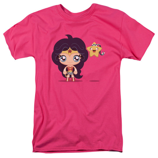 Justice League Of America Cute Wonder Woman Mens T Shirt Hot Pink Officially Licensed