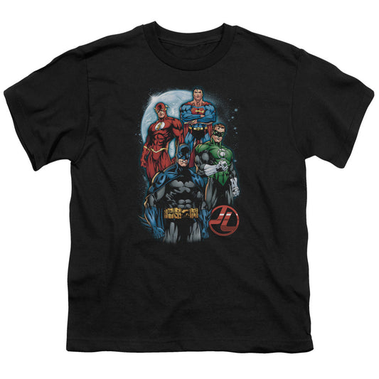 Justice League the Four Kids Youth T Shirt Black Officially Licensed