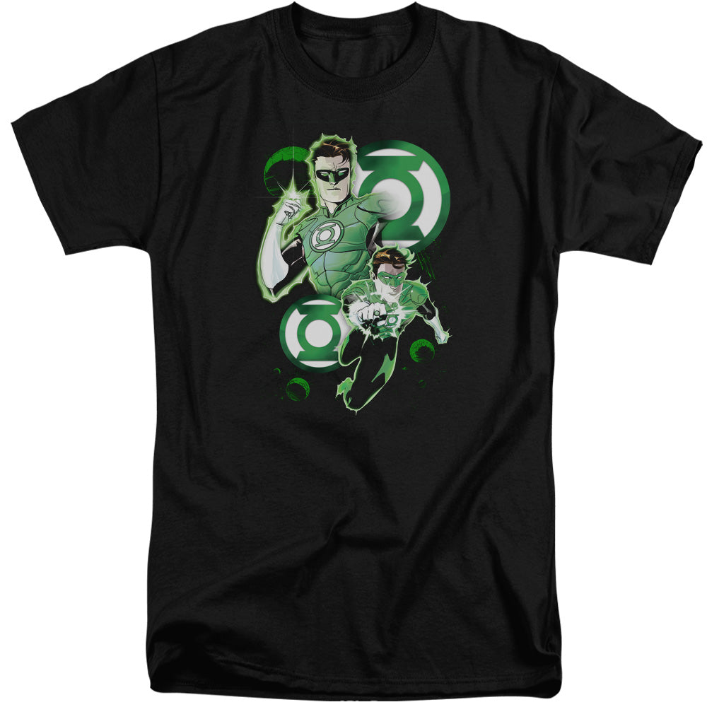 Justice League Gl in Action Mens Tall T Shirt Black Officially Licensed