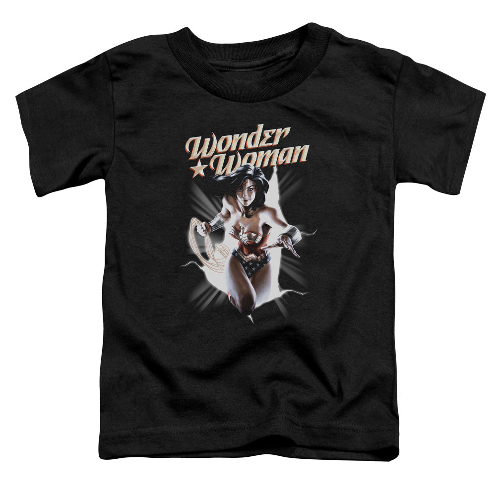 Justice League Ww Break Out Toddler Kids Youth T Shirt Black Officially Licensed