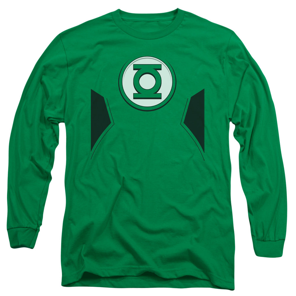 Justice League New Gl Uniform Mens Long Sleeve Shirt Kelly Green Officially Licensed