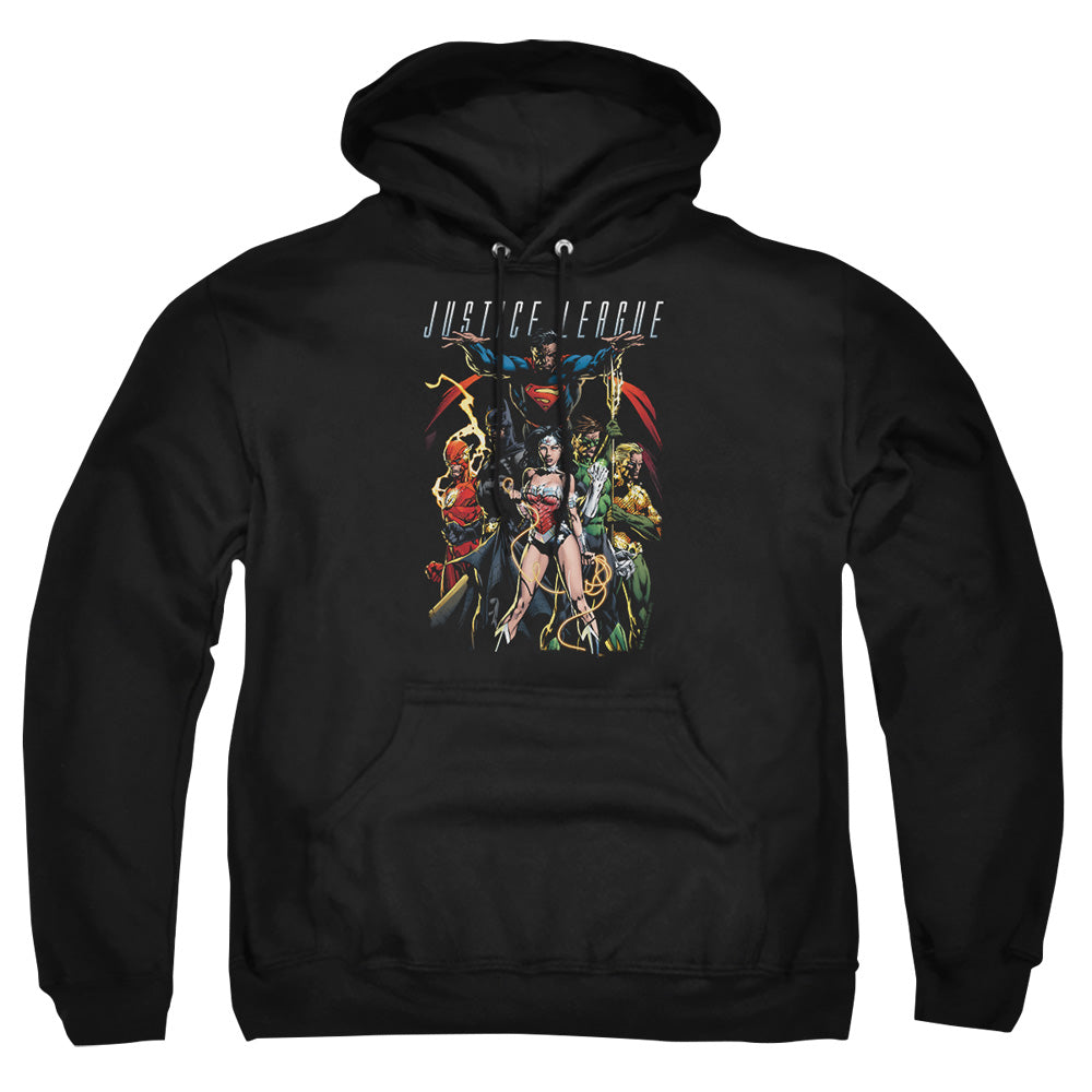 Justice League Of America Dark Days Mens Hoodie Black Officially Licensed