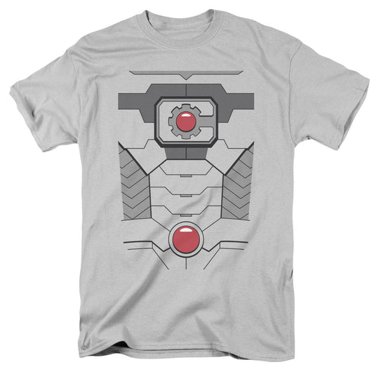 Justice League Cyborg Uniform Mens T Shirt Silver Officially Licensed