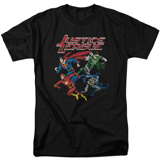 Justice League Pixel League Mens T Shirt Black Officially Licensed