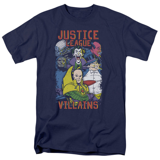 Justice League Villians Mens T Shirt Navy Blue Officially Licensed