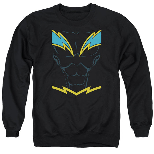 Justice League Of America Black Lightning Mens Crewneck Sweatshirt Black Officially Licensed