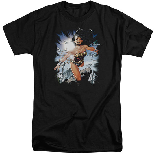 Justice League Of America Of Themyscira Mens Tall T Shirt Black Officially Licensed