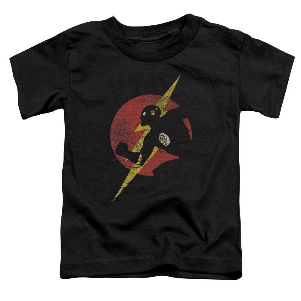 Justice League Flash Symbol Knockout Toddler Kids Youth T Shirt Black Officially Licensed