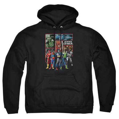 Justice League Of America New Justice League Of America Panels Mens Hoodie Black Officially Licensed
