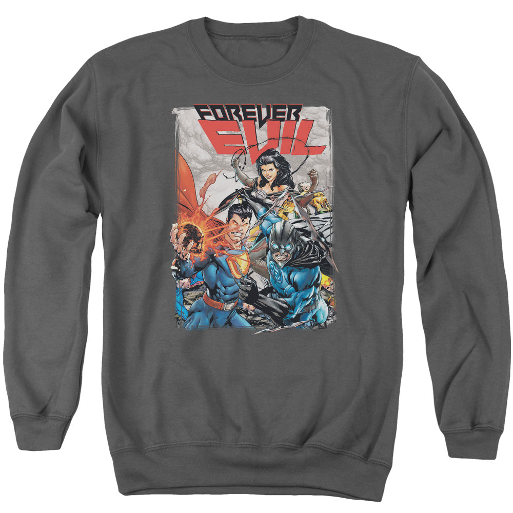 Justice League Of America Crime Syndicate Mens Crewneck Sweatshirt Charcoal Officially Licensed