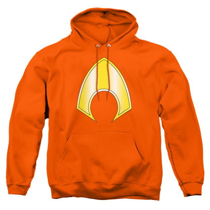 Justice League Of America Aquaman Logo Mens Hoodie Orange Officially Licensed
