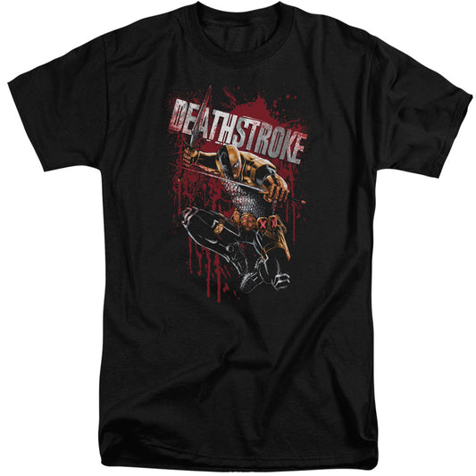Justice League Blood Splattered Mens Tall T Shirt Black Officially Licensed