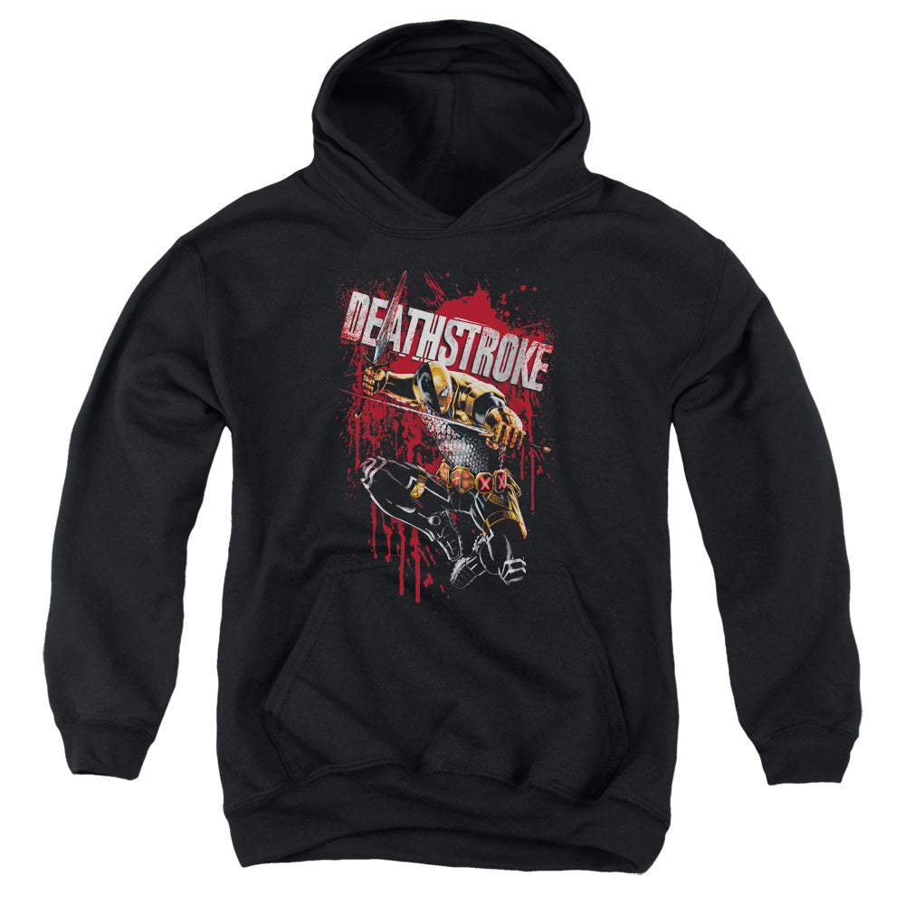 Justice League Blood Splattered Kids Youth Hoodie Black Officially Licensed