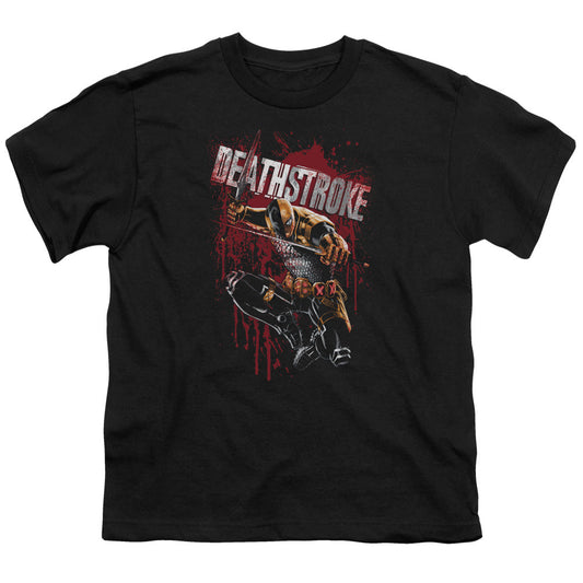 Justice League Blood Splattered Kids Youth T Shirt Black Officially Licensed
