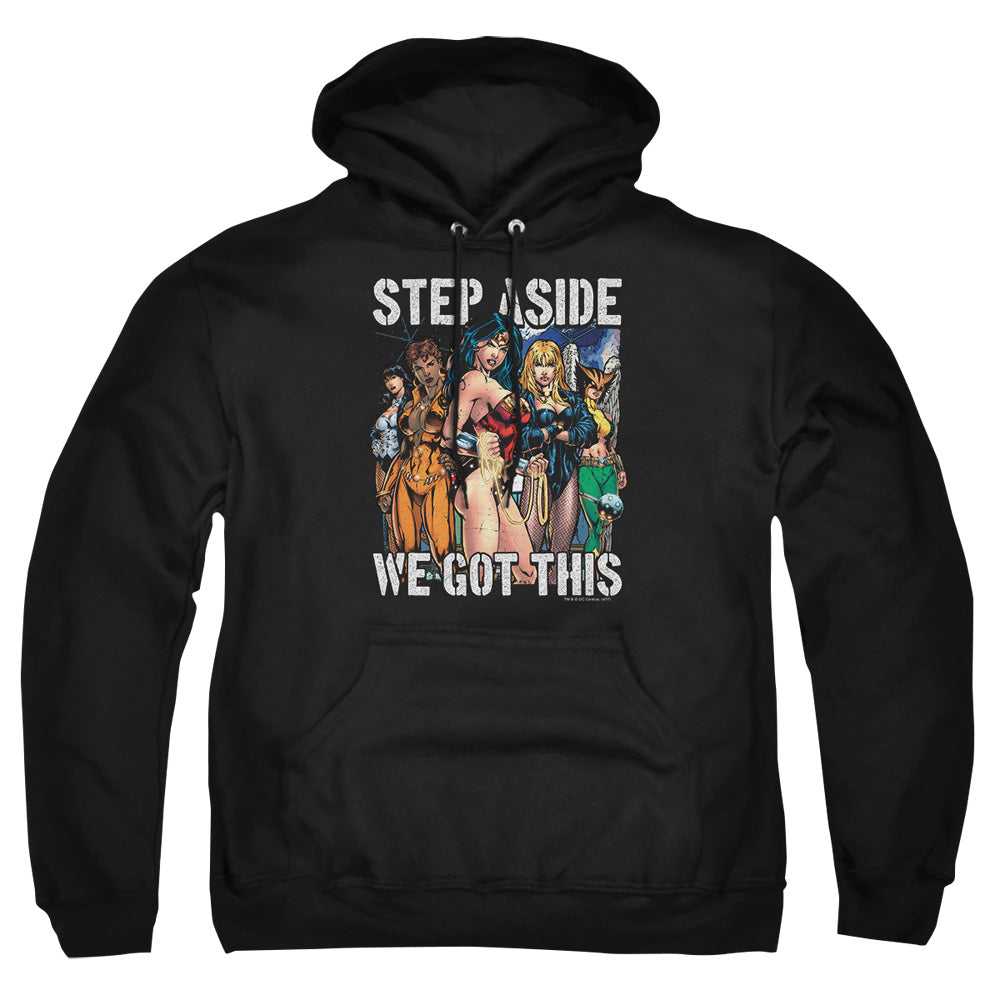 Justice League Of America Heroines Mens Hoodie Black Officially Licensed