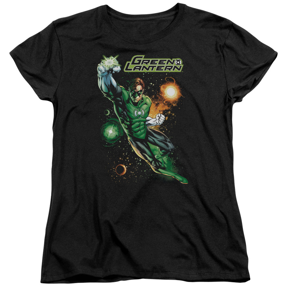 Justice League Galactic Guardian Womens T Shirt Black Officially Licensed