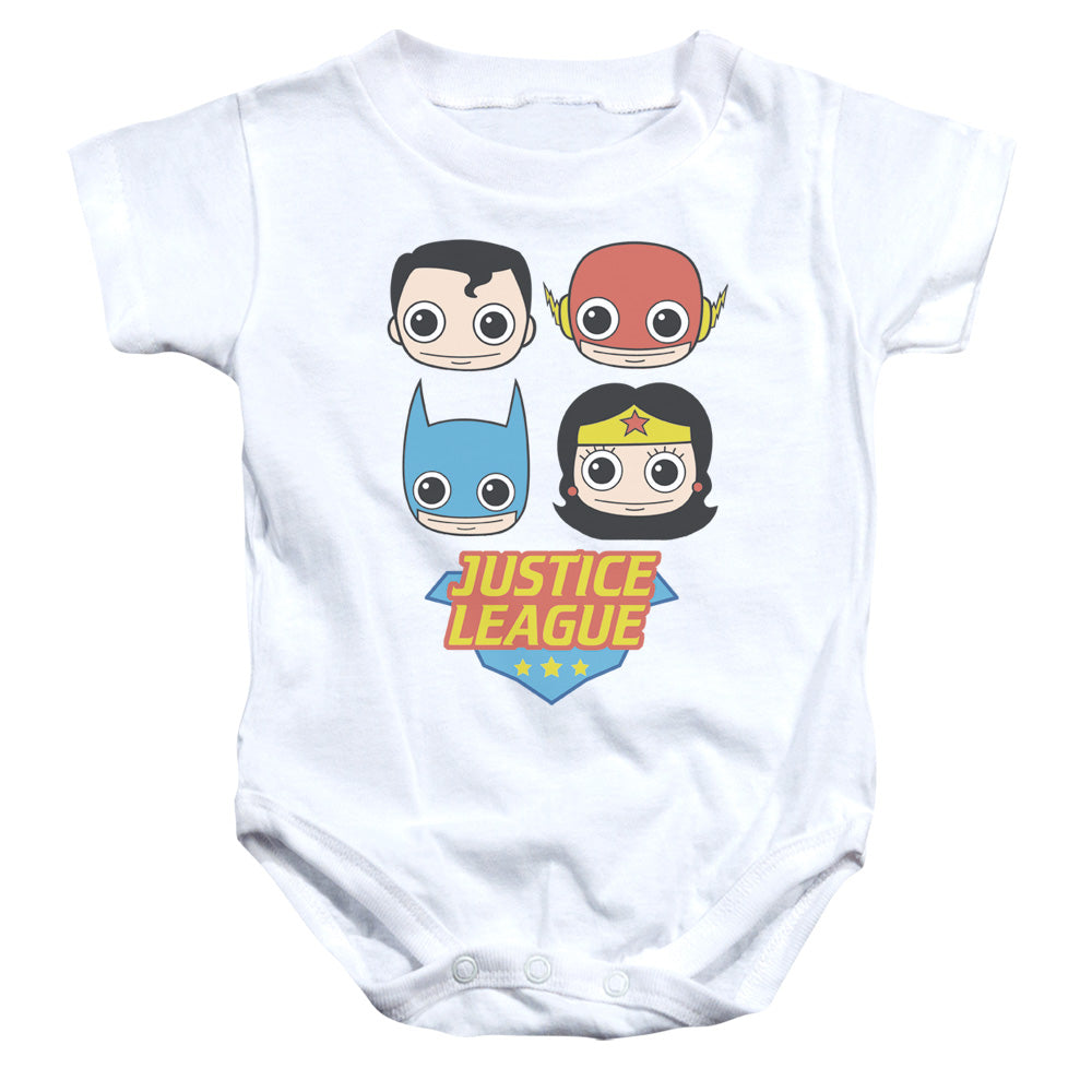 Justice League Lil League Infant Baby Snapsuit White Officially Licensed