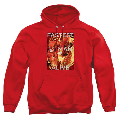 Justice League Of America Fastest Man Alive Mens Hoodie Red Officially Licensed