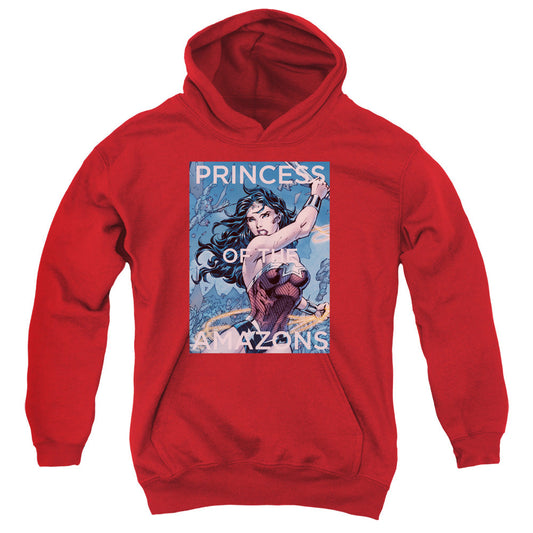 Justice League Princess of the Amazons Kids Youth Hoodie Red Officially Licensed