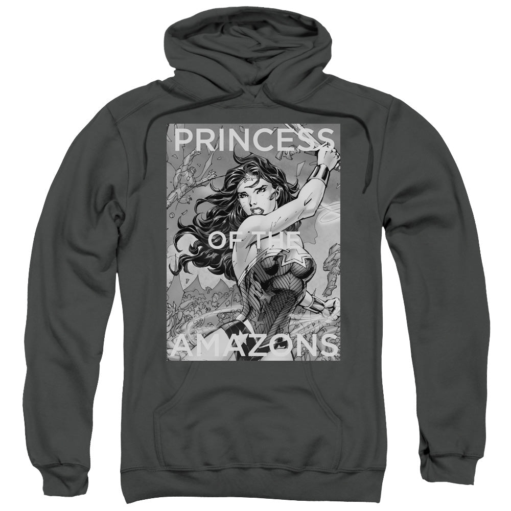Justice League Princess of the Amazons Mens Hoodie Charcoal Officially Licensed