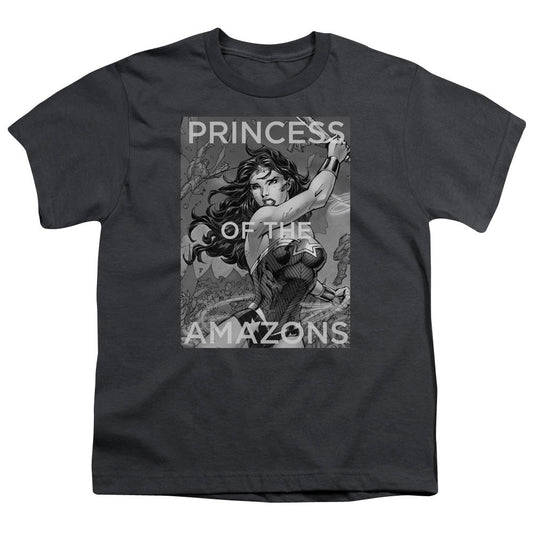 Justice League Princess of the Amazons Kids Youth T Shirt Charcoal Officially Licensed