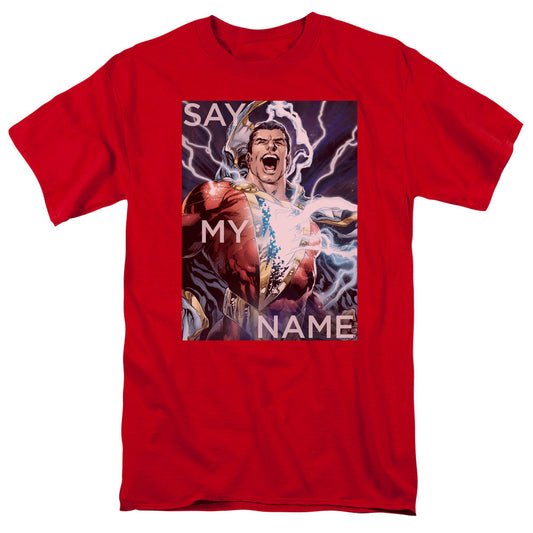 Justice League Say My Name Mens T Shirt Red Officially Licensed