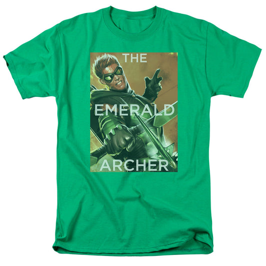 Justice League Of America Trigger Mens T Shirt Kelly Green Officially Licensed