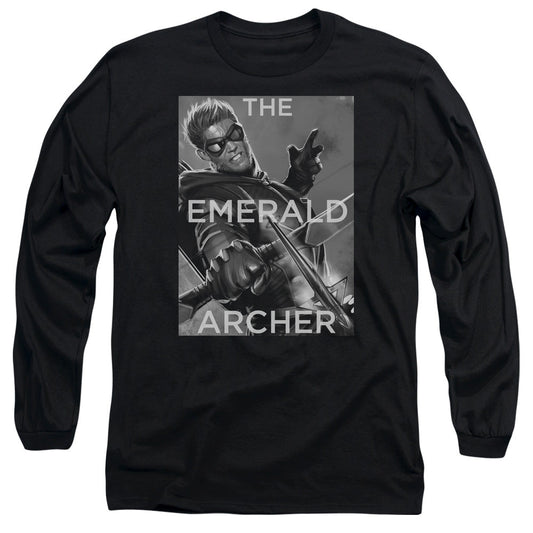 Jla Trigger Mens Long Sleeve Shirt Black Officially Licensed