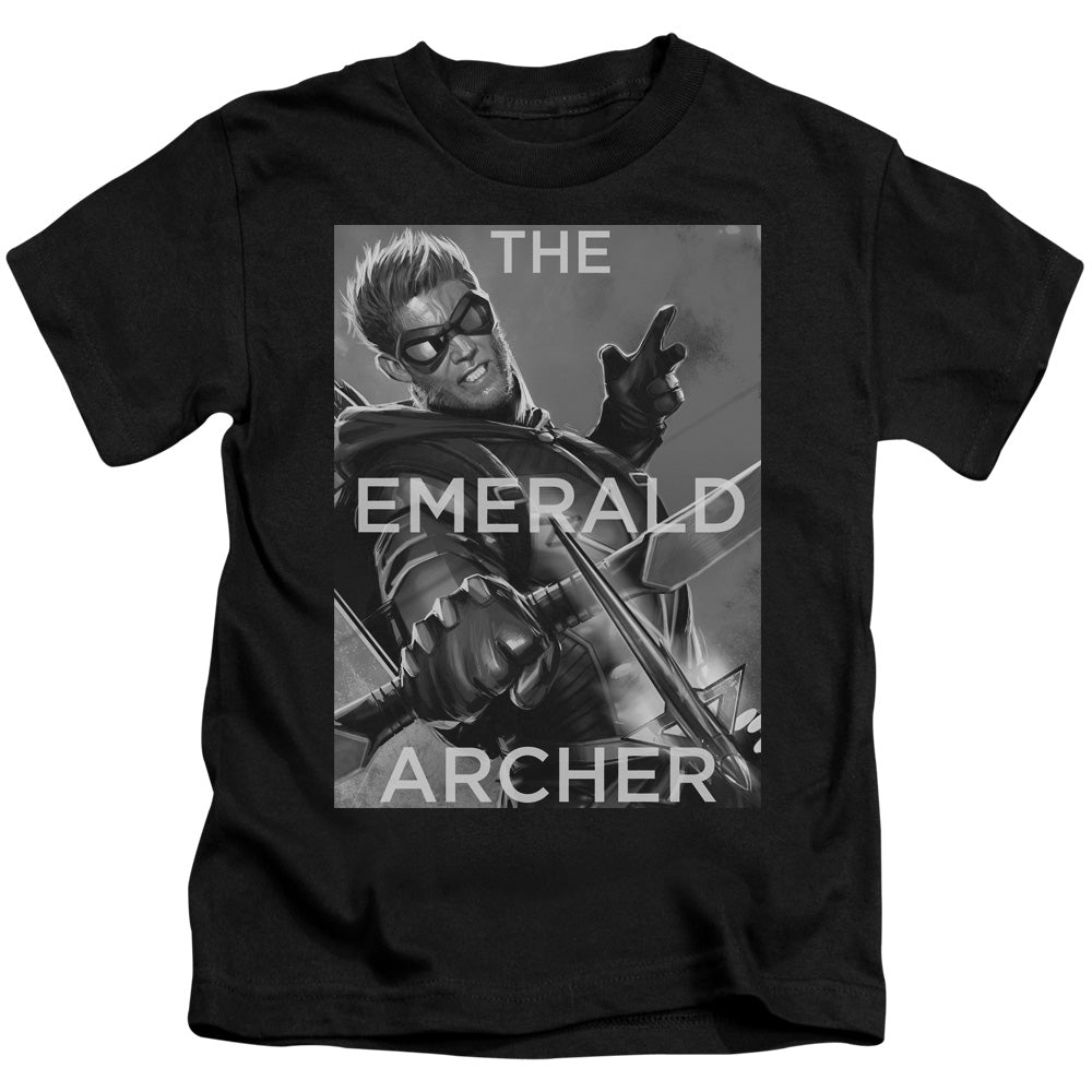 Justice League Trigger Juvenile Kids Youth T Shirt Black Officially Licensed