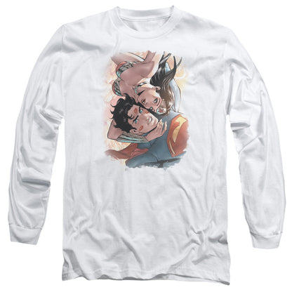 Jla Love Birds Mens Long Sleeve Shirt White Officially Licensed