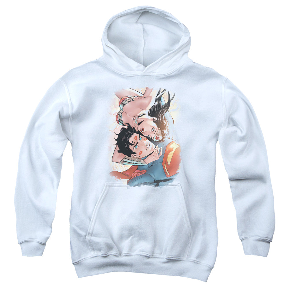 Justice League Love Birds Kids Youth Hoodie White Officially Licensed