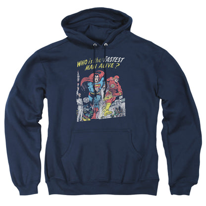 Justice League Of America Fastest Man Mens Hoodie Navy Officially Licensed