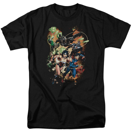 Justice League Battle Ready Mens T Shirt Black Officially Licensed